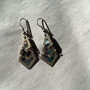 Sterling silver pearlescent earrings